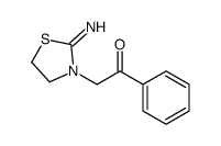 2-(2-IMINOTHIAZOLIDIN-3-YL)-1-PHENYLETHANONE结构式