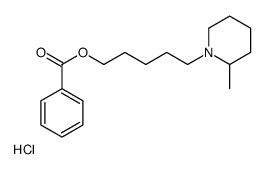 5-(2-methylpiperidin-1-ium-1-yl)pentyl benzoate,chloride Structure