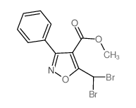 4-Isoxazolecarboxylicacid,5-(dibromomethyl)-3-phenyl-,methylester(9CI) Structure