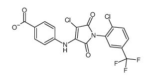 4-[[4-chloro-1-[2-chloro-5-(trifluoromethyl)phenyl]-2,5-dioxopyrrol-3-yl]amino]benzoate Structure