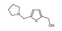 (5-Pyrrolidin-1-ylmethyl-thiophen-2-yl)-methanol结构式