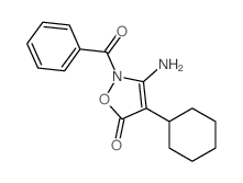 3-amino-2-benzoyl-4-cyclohexyl-oxazol-5-one Structure