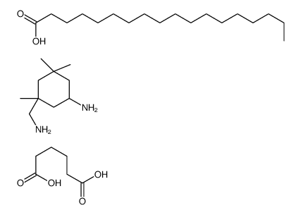 3-(aminomethyl)-3,5,5-trimethylcyclohexan-1-amine,hexanedioic acid,octadecanoic acid Structure