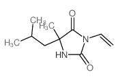 3-ethenyl-5-methyl-5-(2-methylpropyl)imidazolidine-2,4-dione Structure