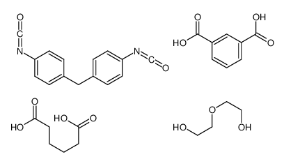 benzene-1,3-dicarboxylic acid,hexanedioic acid,2-(2-hydroxyethoxy)ethanol,1-isocyanato-4-[(4-isocyanatophenyl)methyl]benzene Structure