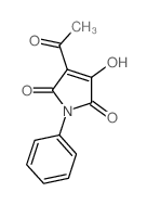 1H-Pyrrole-2,5-dione,3-acetyl-4-hydroxy-1-phenyl-结构式