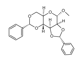 methyl (R,R)-2,3:4,6-di-O-benzylidene-α-D-mannopyranoside结构式