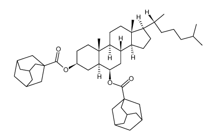 5α-cholestane-3β,6β-diyl bis-(adamantane-1-carboxylate)结构式
