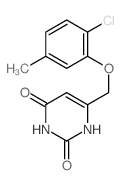 6-[(2-chloro-5-methyl-phenoxy)methyl]-1H-pyrimidine-2,4-dione structure