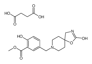 butanedioic acid,methyl 2-hydroxy-5-[(2-oxo-1-oxa-3,8-diazaspiro[4.5]decan-8-yl)methyl]benzoate Structure