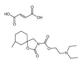 (E)-but-2-enedioic acid,2-(diethylamino)ethyl (7S)-7-methyl-2-oxo-1-oxa-3-azaspiro[4.5]decane-3-carboxylate结构式