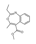 methyl 2-ethyl-4-methylbenzo[d][1,3]oxazepine-5-carboxylate结构式