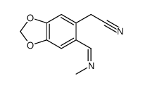 2-[6-(methyliminomethyl)-1,3-benzodioxol-5-yl]acetonitrile Structure