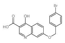7-[(4-bromophenyl)methoxy]-4-oxo-1H-quinoline-3-carboxylic acid结构式