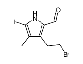 3-(2-bromoethyl)-5-iodo-4-methyl-1H-pyrrole-2-carbaldehyde结构式