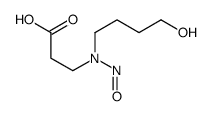 3-[4-hydroxybutyl(nitroso)amino]propanoic acid Structure