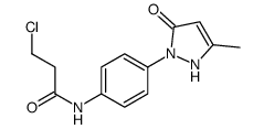 3-chloro-N-[4-(5-hydroxy-3-methyl-1H-pyrazol-1-yl)phenyl]propionamide结构式