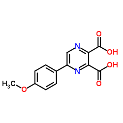 5-(4-Methoxyphenyl)-2,3-pyrazinedicarboxylic acid Structure