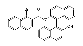 2-hydroxy-2'-(1-bromo-2-naphthylcarbonyloxy)-1,1'-binaphthyl Structure