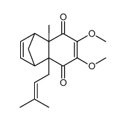 2-(3-methyl-2-butenyl)-4,5-dimethoxy-7-methyltricyclo[6.2.1.02,7]undeca-4,9-diene-3,6-dione结构式