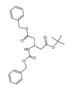 1-benzyl 5-(tert-butyl) 3-(((benzyloxy)carbonyl)amino)pentanedioate结构式