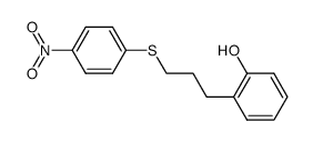 3-(2-hydroxyphenyl)-1-propyl p-nitrophenyl sulfide结构式