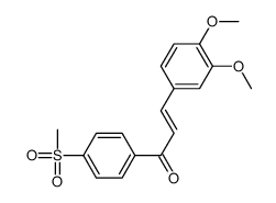 3-(3,4-dimethoxyphenyl)-1-(4-methylsulfonylphenyl)prop-2-en-1-one结构式