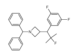 3-[1-(3,5-difluorophenyl)-2-fluoro-2-methylpropyl]-1-(diphenylmethyl)azetidine Structure