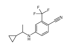 4-(1-cyclopropylethylamino)-2-(trifluoromethyl)benzonitrile结构式