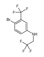 4-bromo-N-(2,2,2-trifluoroethyl)-3-(trifluoromethyl)aniline结构式