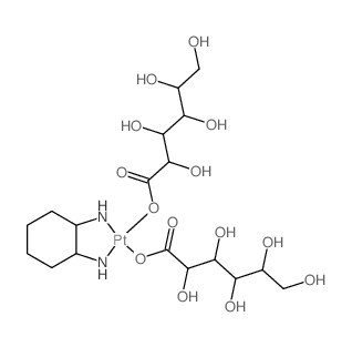 Platinum, (1,2-cyclohexanediamine-N,N)bis(D-gluconato-O1-, [SP-4-2-(1S-trans)]- Structure