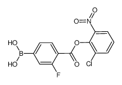 4-(2-chloro-6-nitrophenoxycarbonyl)-3-fluorophenylboronic acid结构式