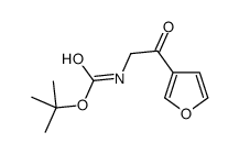 tert-butyl N-[2-(furan-3-yl)-2-oxoethyl]carbamate结构式