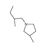 (3R)-3-methyl-1-[(2S)-2-methylbutyl]pyrrolidine结构式