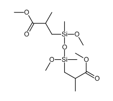 methyl 3-[methoxy-[methoxy-(3-methoxy-2-methyl-3-oxopropyl)-methylsilyl]oxy-methylsilyl]-2-methylpropanoate Structure