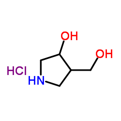 4-(Hydroxymethyl)-3-pyrrolidinol hydrochloride (1:1) Structure