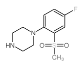 1-[4-FLUORO-2-(METHYLSULFONYL)PHENYL]PIPERAZINE structure