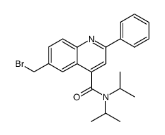 6-bromomethyl-2-phenylquinoline-4-carboxylic acid diisopropylamide结构式