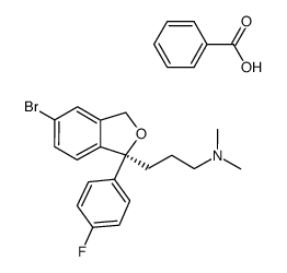 1-[3-(dimethylamino)propyl]-1-(4-fluorophenyl)-5-bromo-1,3-dihydroisobenzofuran benzoate salt结构式