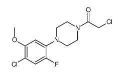 2-chloro-1-[4-(4-chloro-2-fluoro-5-methoxyphenyl)piperazin-1-yl]ethanone结构式