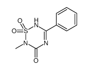 2H-1,2,4,6-Thiatriazin-3(4H)-one, 2-methyl-5-phenyl-, 1,1-dioxide结构式