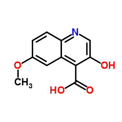 3-Hydroxy-6-methoxy-quinoline-4-carboxylic acid structure