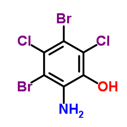 2-Amino-3,5-dibromo-4,6-dichlorophenol结构式