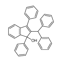(+/-)-1-hydroxy-1.3-diphenyl-2-benzhydryl-indene Structure