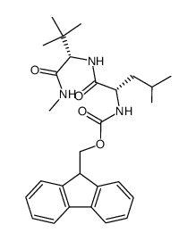(9H-fluoren-9-yl)methyl ((S)-1-(((S)-3,3-dimethyl-1-(methylamino)-1-oxobutan-2-yl)amino)-4-methyl-1-oxopentan-2-yl)carbamate结构式