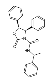 N-(1-Phenylethyl)-cis-4,5-diphenyl-2-oxazolidone-3-carboxamide结构式