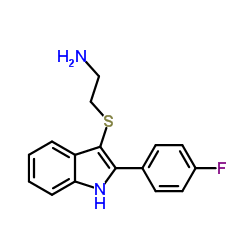 2-{[2-(4-Fluorophenyl)-1H-indol-3-yl]sulfanyl}ethanamine结构式