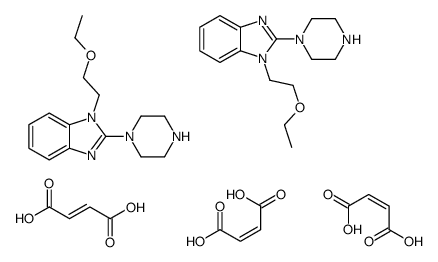 (E)-but-2-enedioic acid,1-(2-ethoxyethyl)-2-piperazin-1-ylbenzimidazole结构式