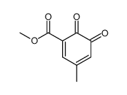 3-methyl-5,6-dioxo-1,3-cyclohexadienecarboxylic acid methyl ester Structure