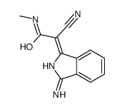 2-(3-aminoisoindol-1-ylidene)-2-cyano-N-methylacetamide结构式